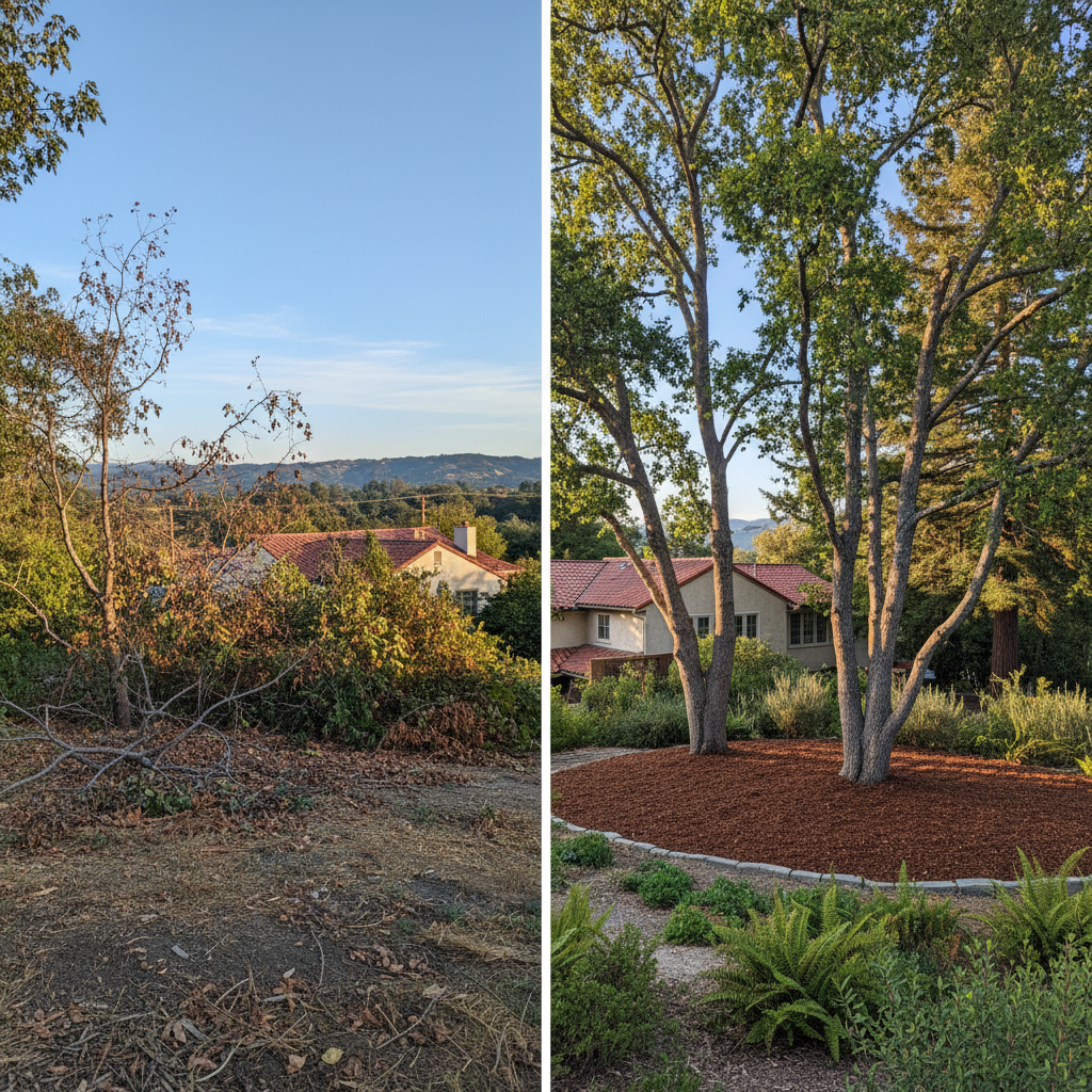 Completed tree health & care work at a residential property in Oakland, CA