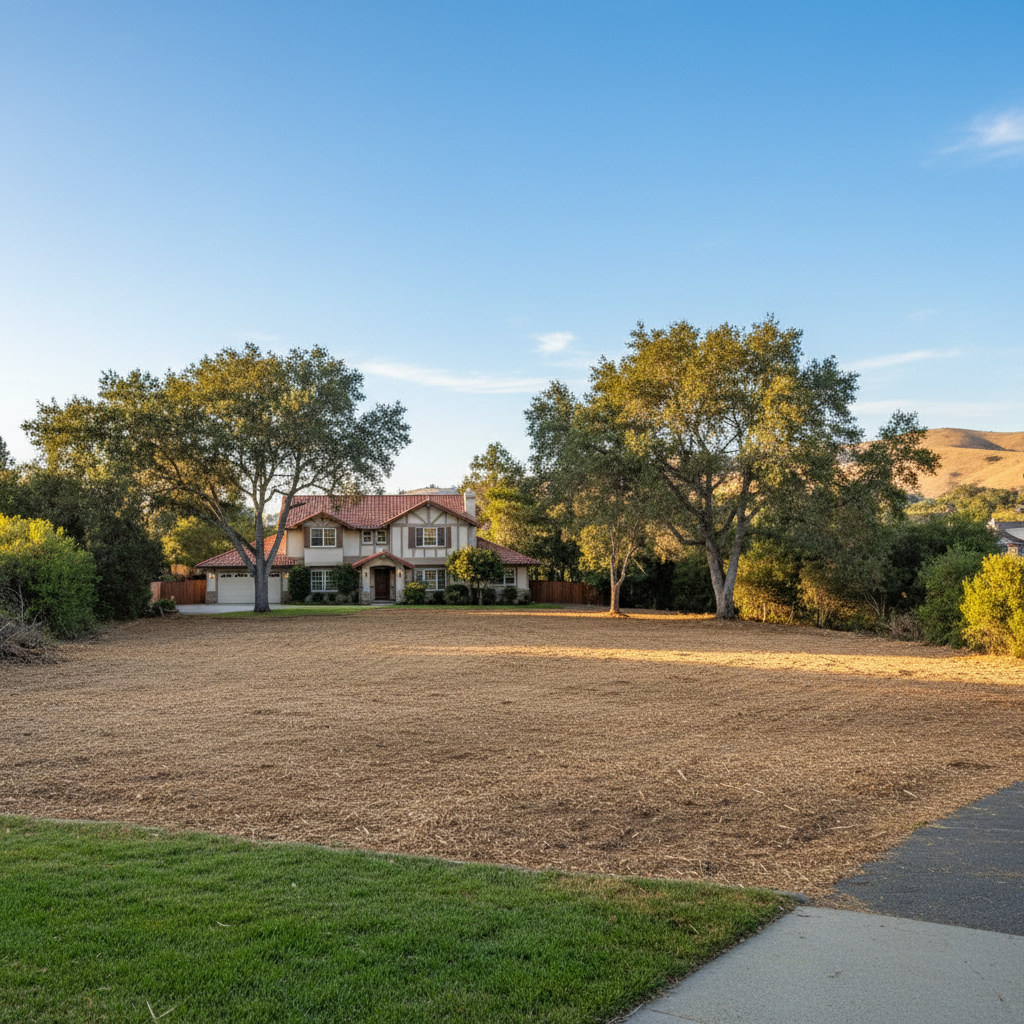 Completed land clearing work at a residential property in Hayward, CA