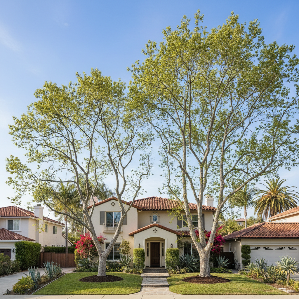Completed tree health & care work at a residential property in Newport Beach, CA