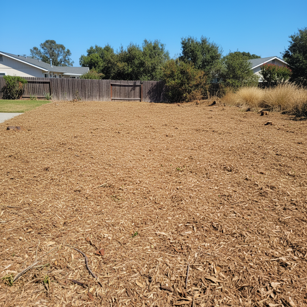 Completed land clearing work at a residential property in Grover Beach, CA
