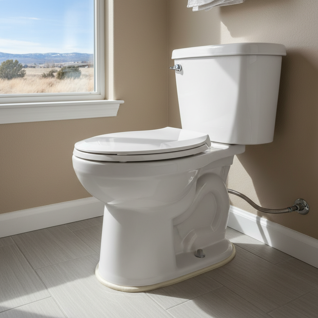 Completed toilet installation work at a residential property in Northglenn, CO