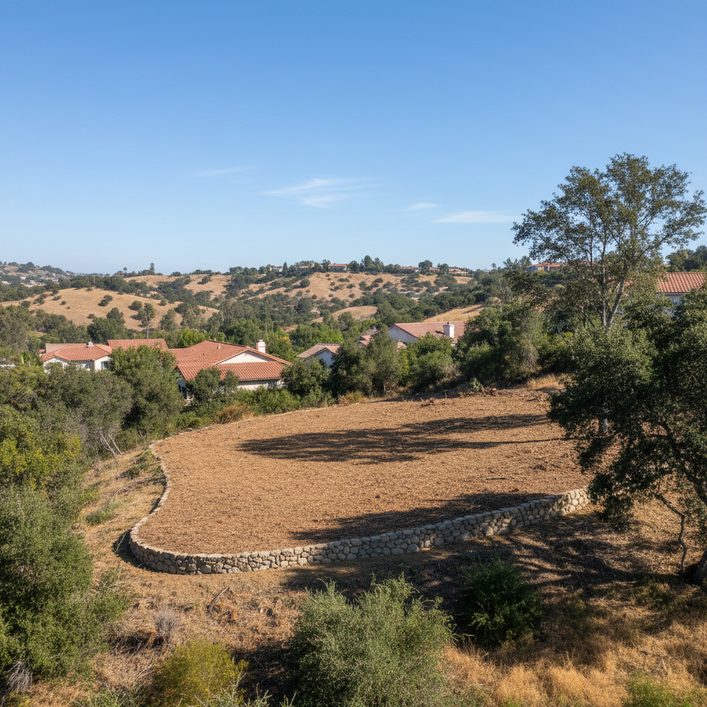 Completed lot clearing work at a residential property in Aliso Viejo, CA