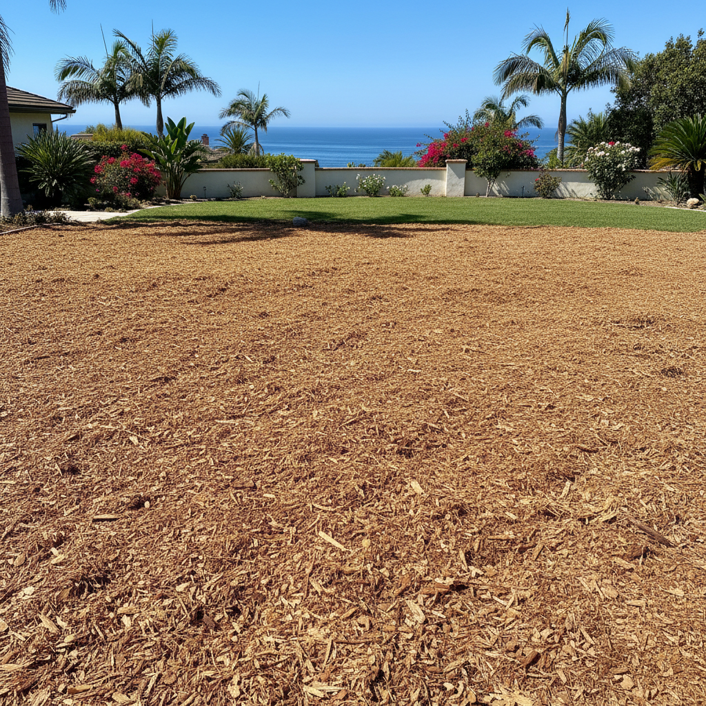 Completed land clearing work at a residential property in Newport Beach, CA