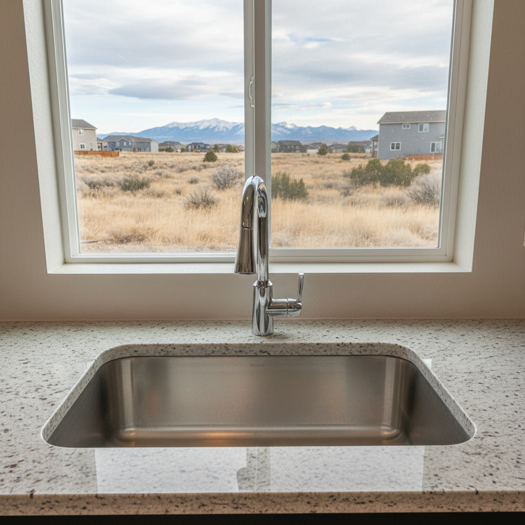 Completed faucet installation work at a residential property in Northglenn, CO