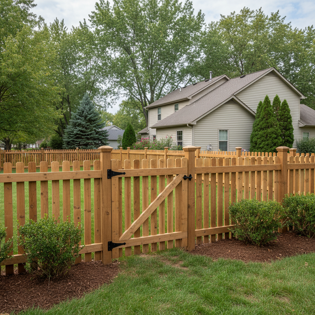 Completed gate installation work at a residential property in Fremont, NE