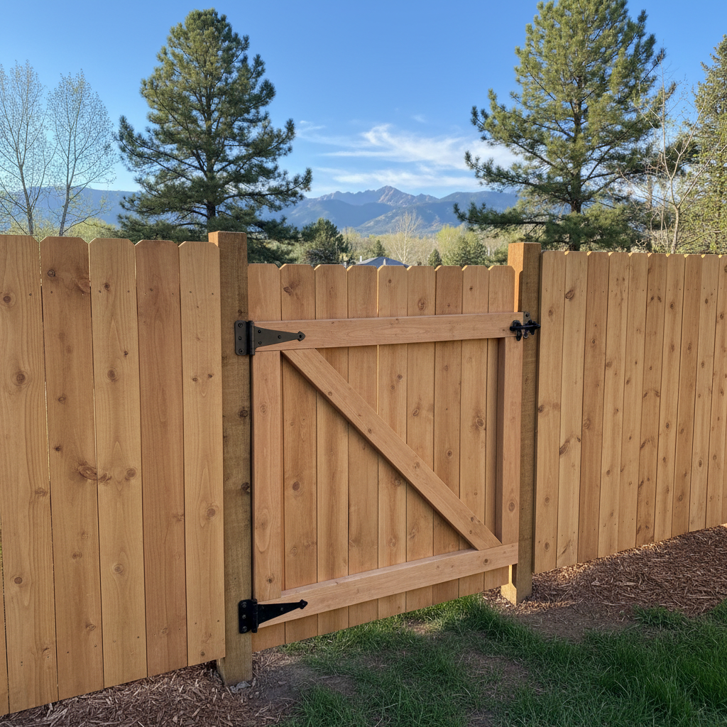 Completed gate installation work at a residential property in Boulder, CO