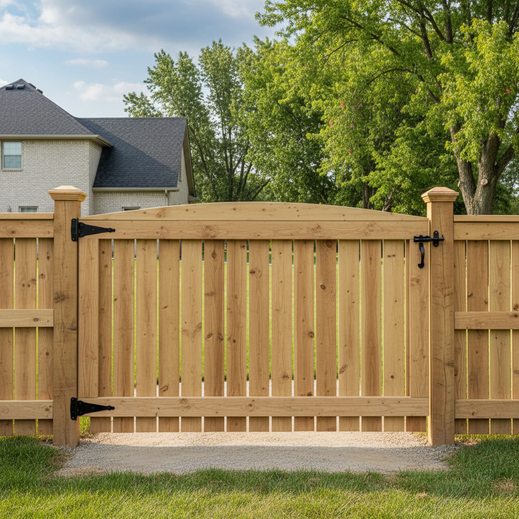 Completed gate installation work at a residential property in Fremont, NE
