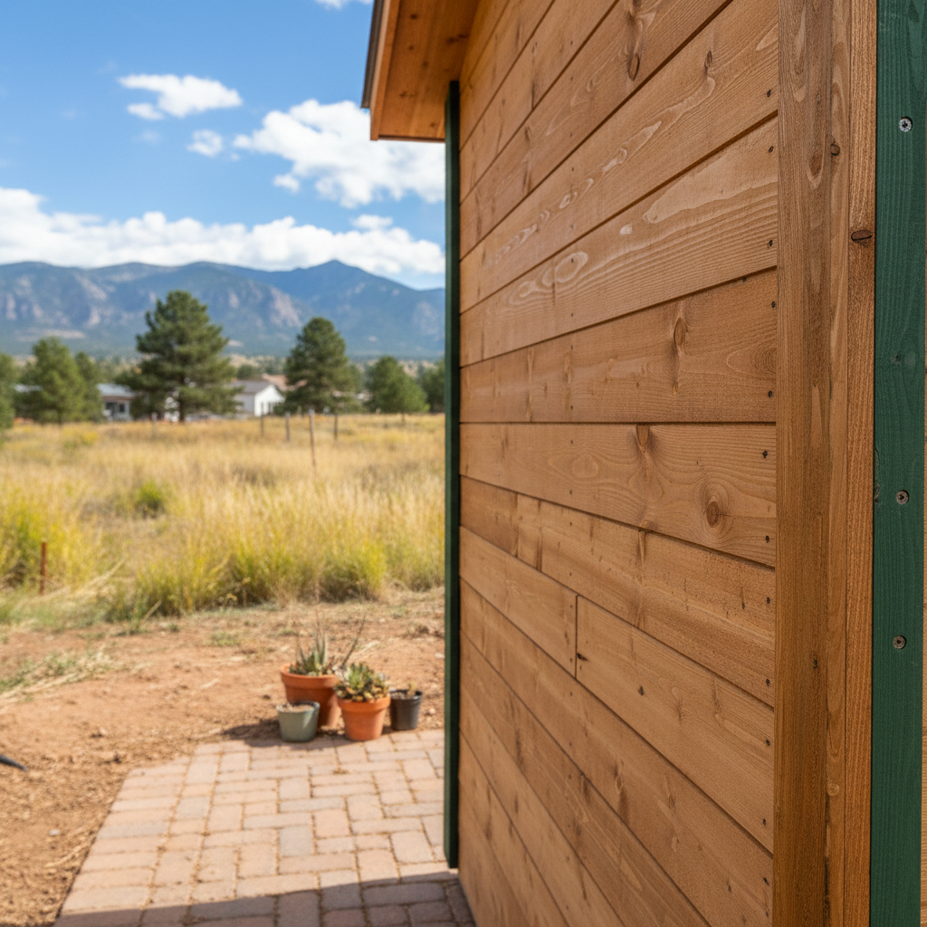 Completed custom shed design work at a residential property in Fort Collins, CO