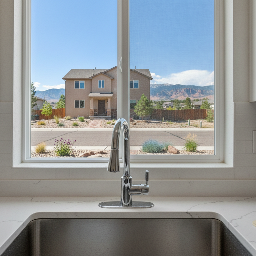 Completed faucet installation work at a residential property in Northglenn, CO