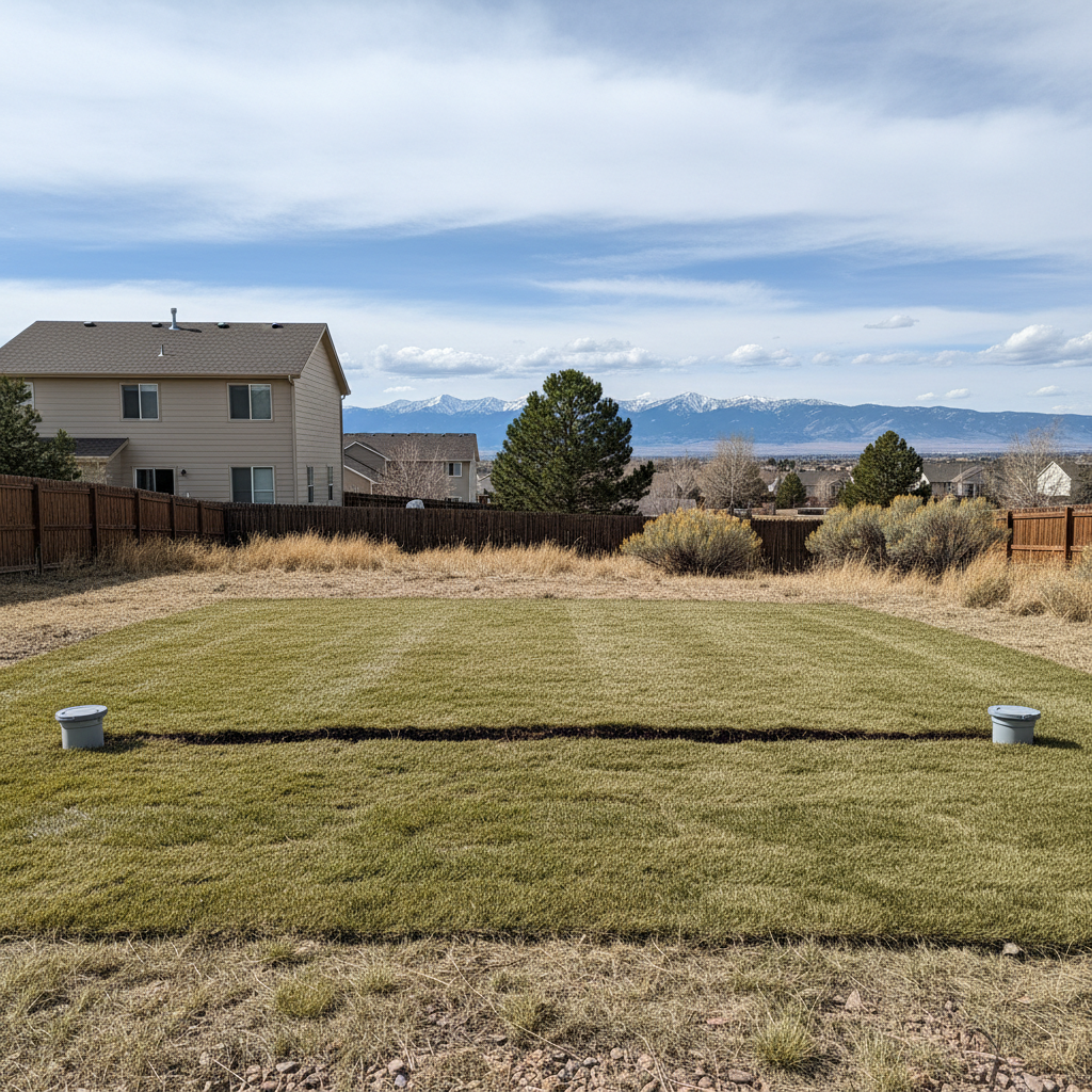 Completed sewer line repair work at a residential property in Northglenn, CO
