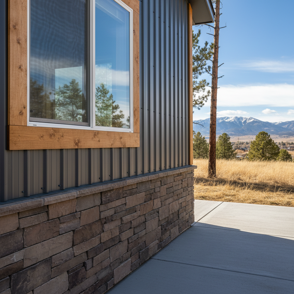 Completed office sheds work at a residential property in Fort Collins, CO