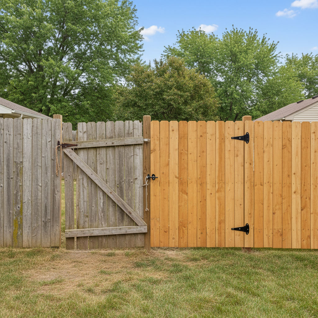 Completed gate installation work at a residential property in Omaha, NE