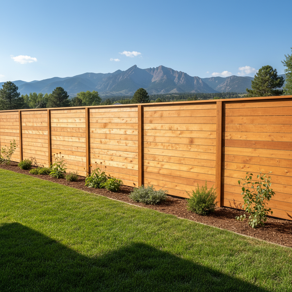 Completed farm fencing work at a residential property in Boulder, CO