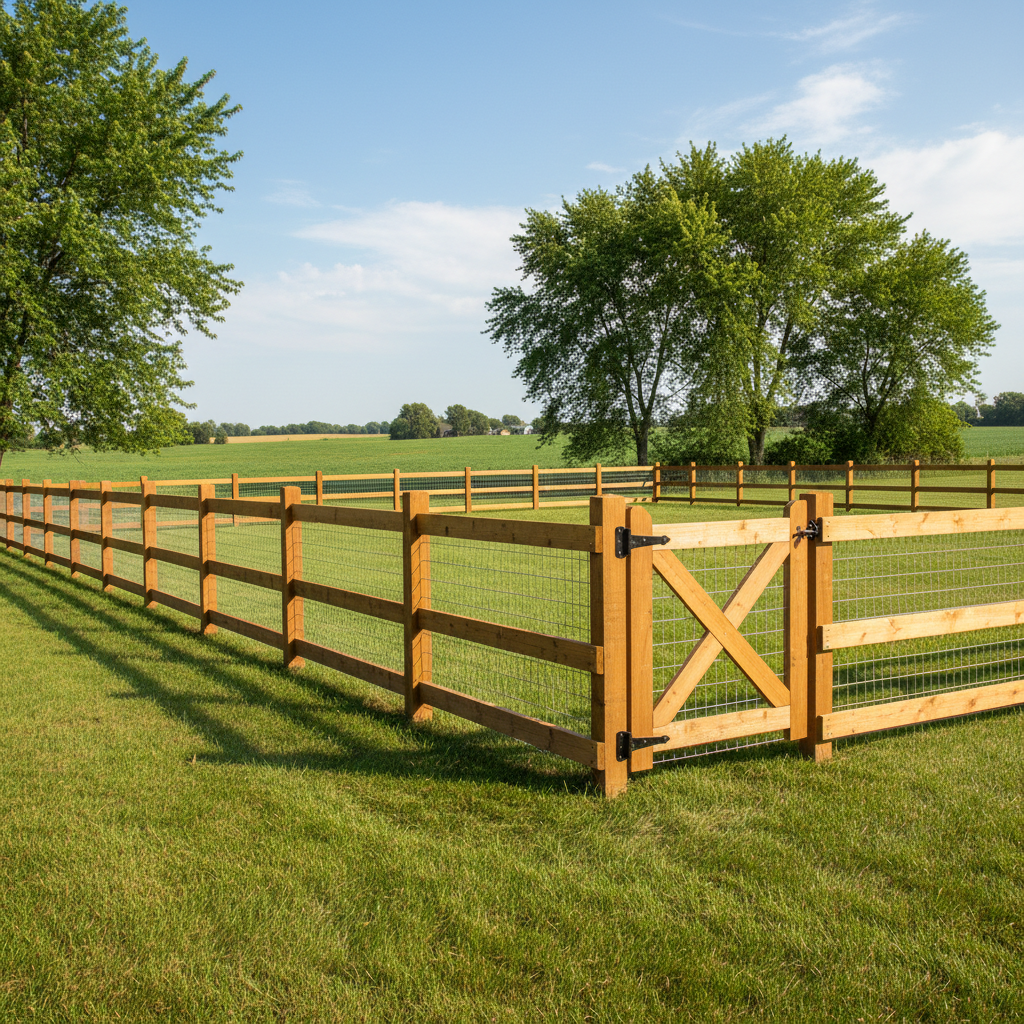 Completed farm fencing work at a residential property in Fremont, NE