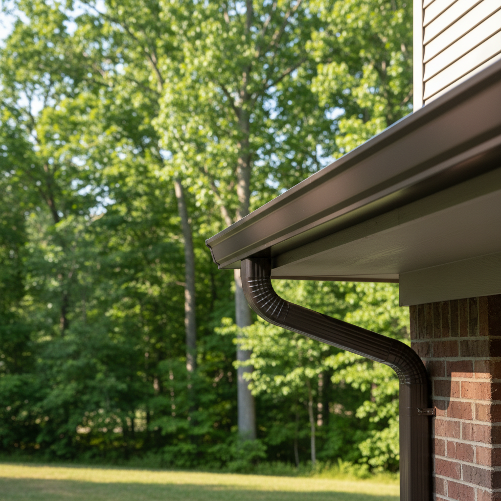 Completed gutter system inspection work at a residential property in Durham, NC