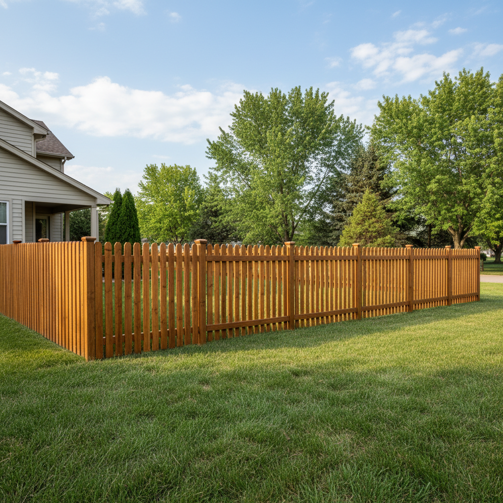 Completed fence staining and painting work at a residential property in Omaha, NE