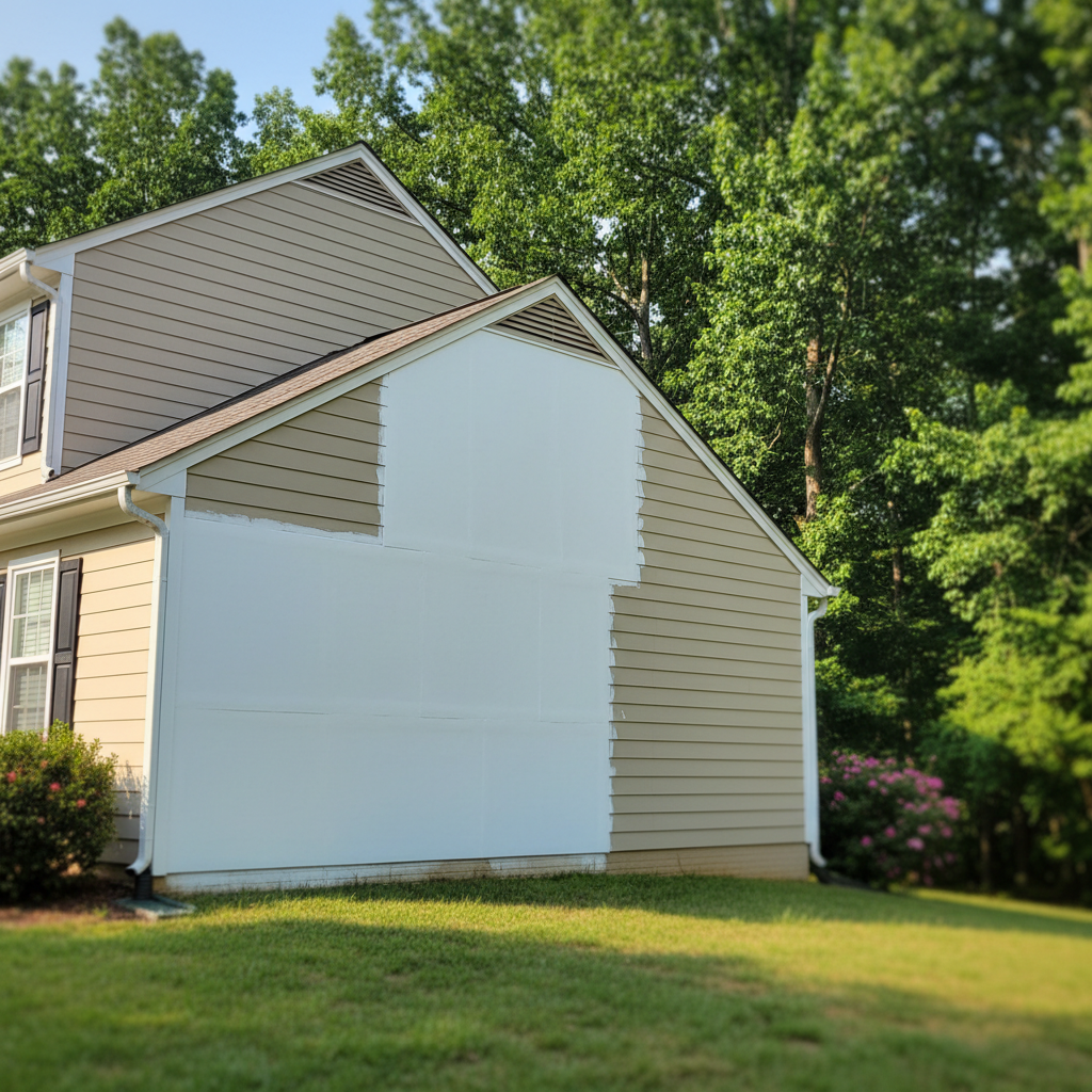 Completed drywall repair and painting work at a residential property in Fayetteville, NC