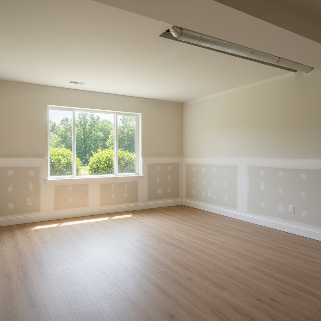 Completed water damage cleanup work at a residential property in Lexington, NC
