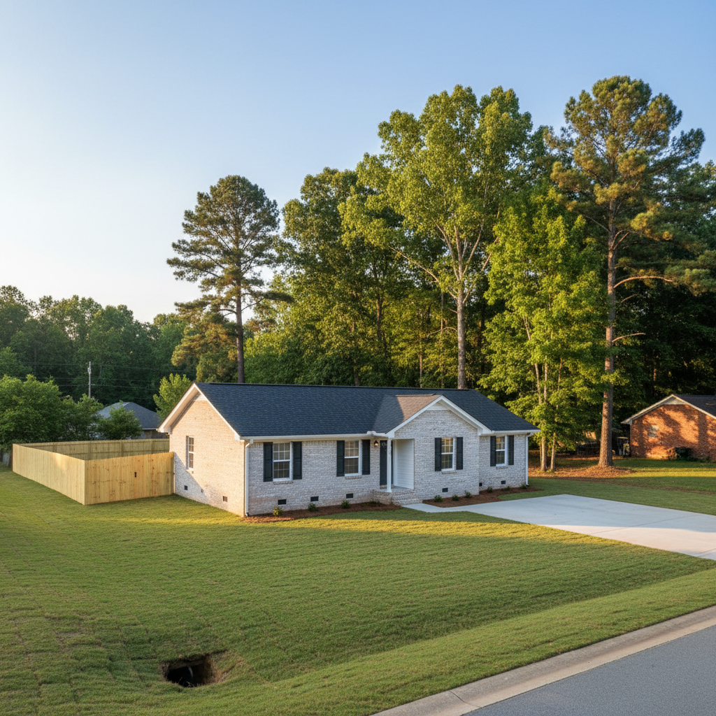 Completed water damage remediation work at a residential property in Eastover, NC