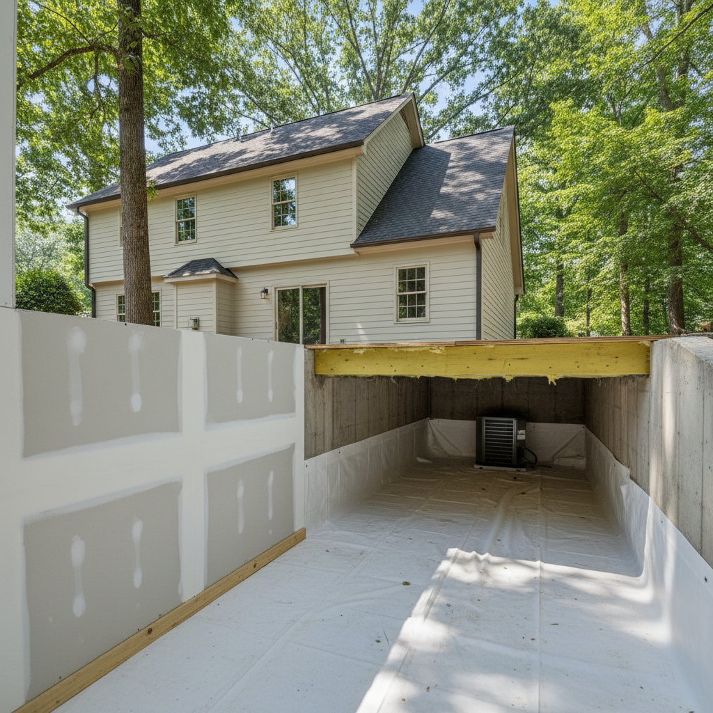 Completed mold remediation work at a residential property in Charlotte, NC