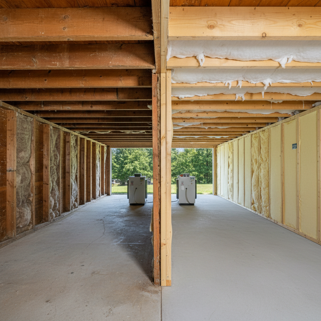 Completed structural drying work at a residential property in Charlotte, NC