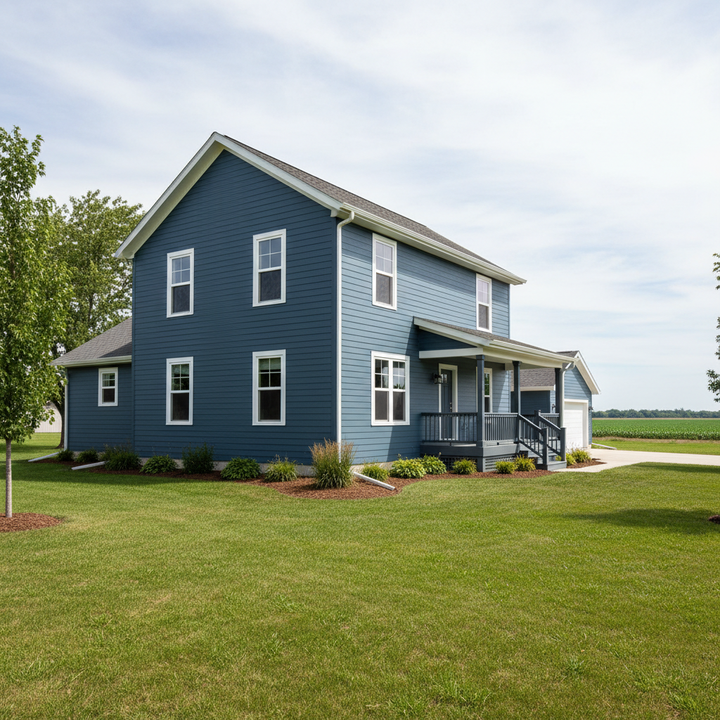 Completed exterior painting work at a residential property in Fargo, ND