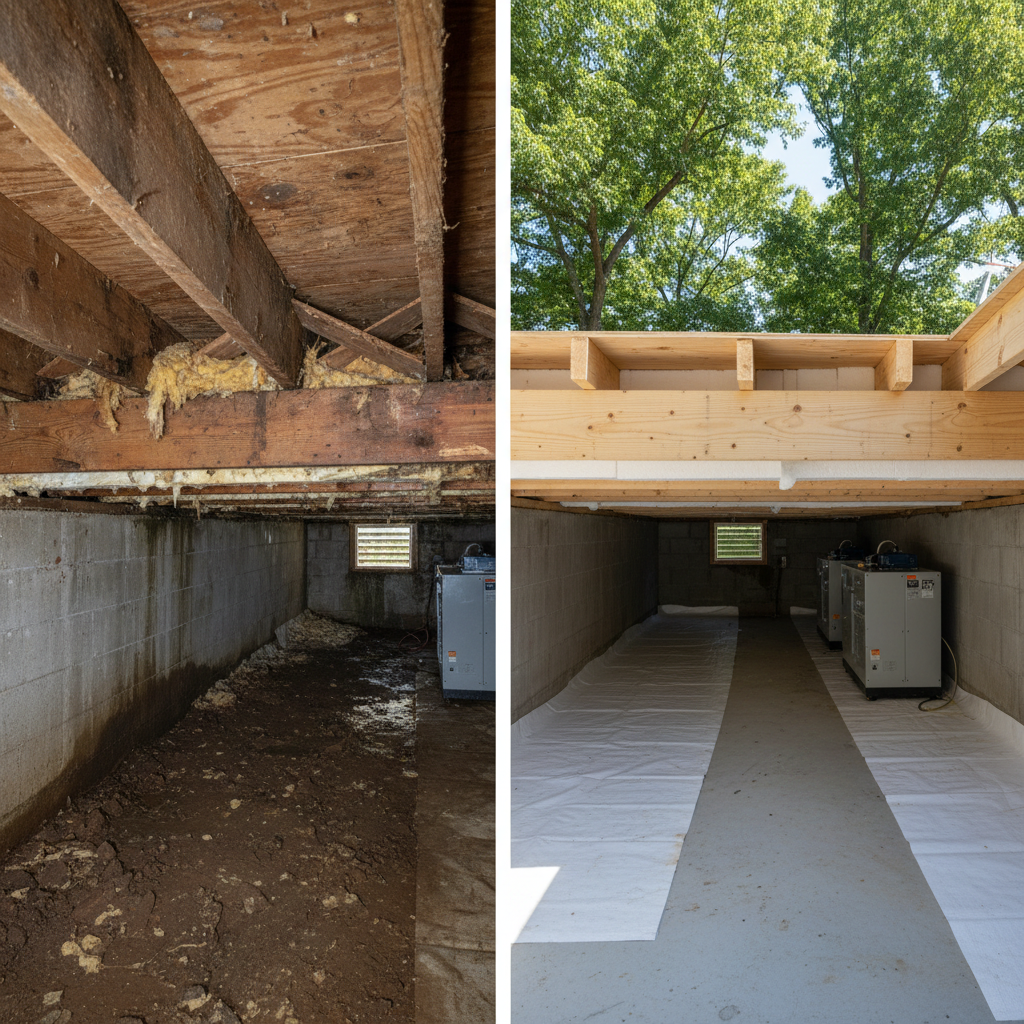 Completed structural drying work at a residential property in Eastover, NC