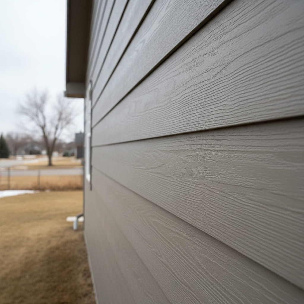Completed cement siding work at a residential property in Fargo, ND