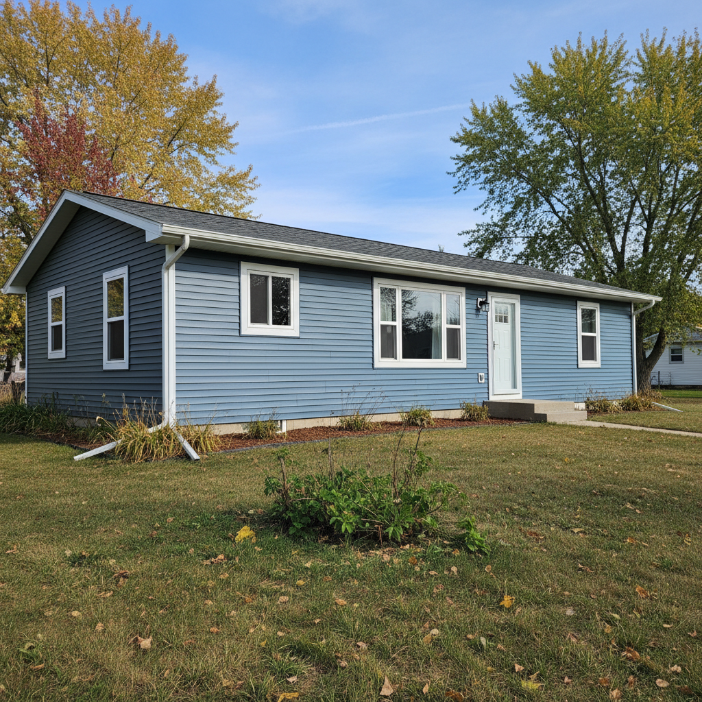 Completed james hardie siding work at a residential property in Fargo, ND