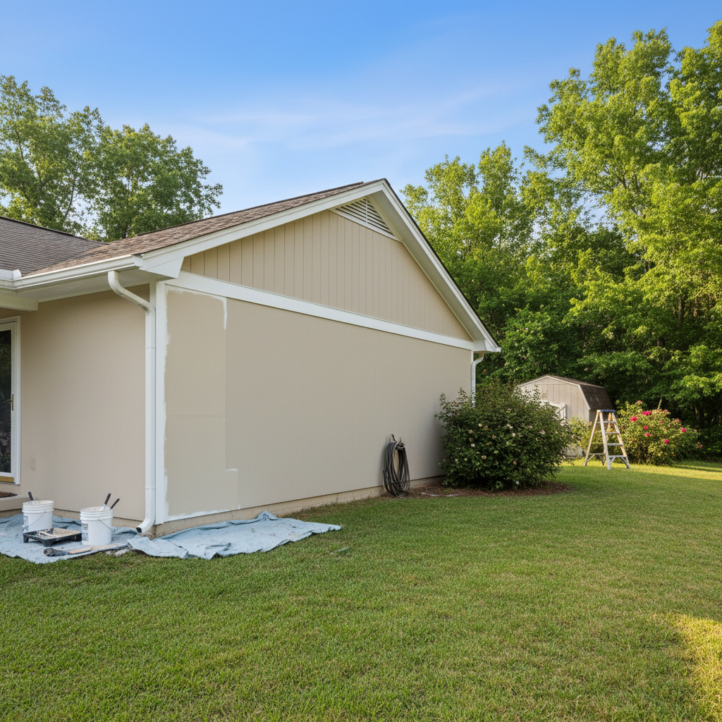 Completed drywall repair and painting work at a residential property in Fayetteville, NC