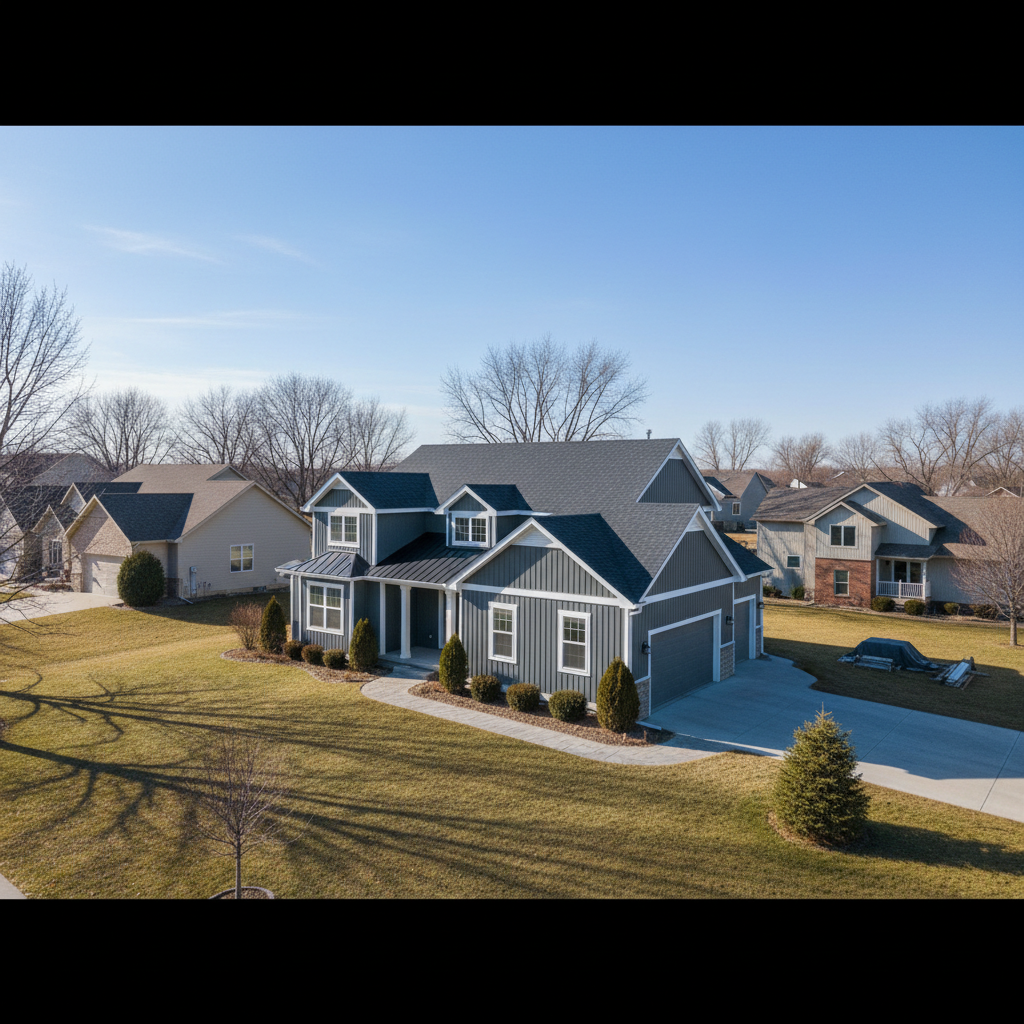 Completed metal siding work at a residential property in Fargo, ND