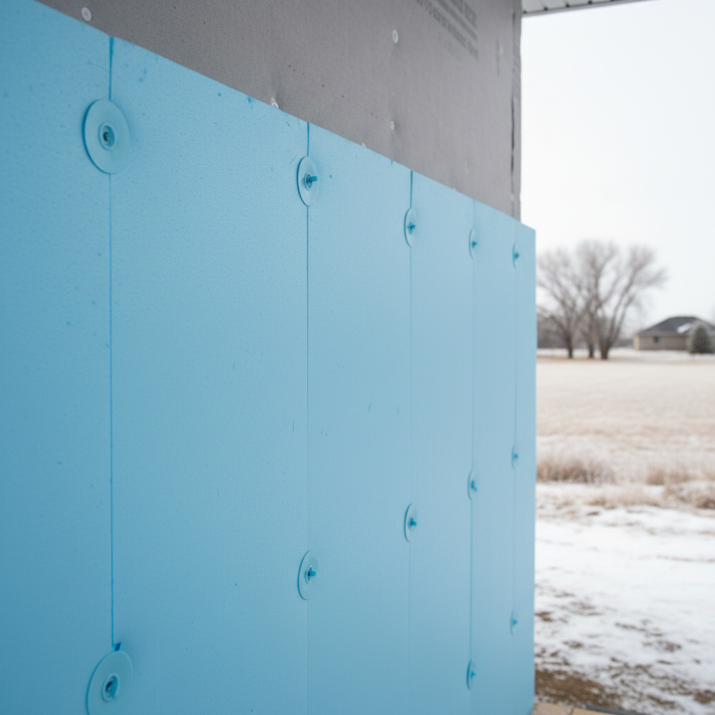 Completed insulation installation work at a residential property in Fargo, ND
