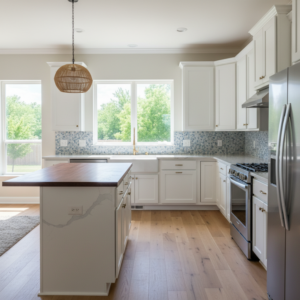 Completed kitchen remodel work at a residential property in Broken Arrow, OK