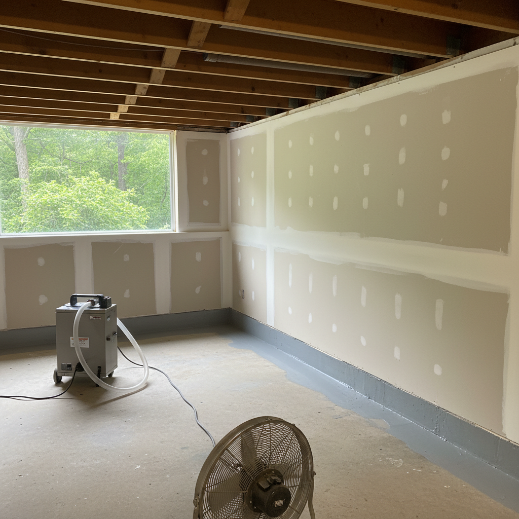Completed mold remediation work at a residential property in Lexington, NC