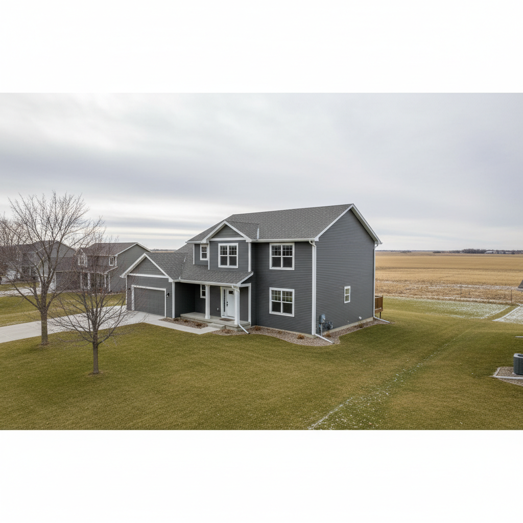 Completed insulation installation work at a residential property in Fargo, ND