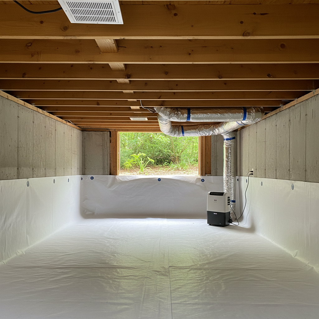 Completed mold remediation work at a residential property in Eastover, NC