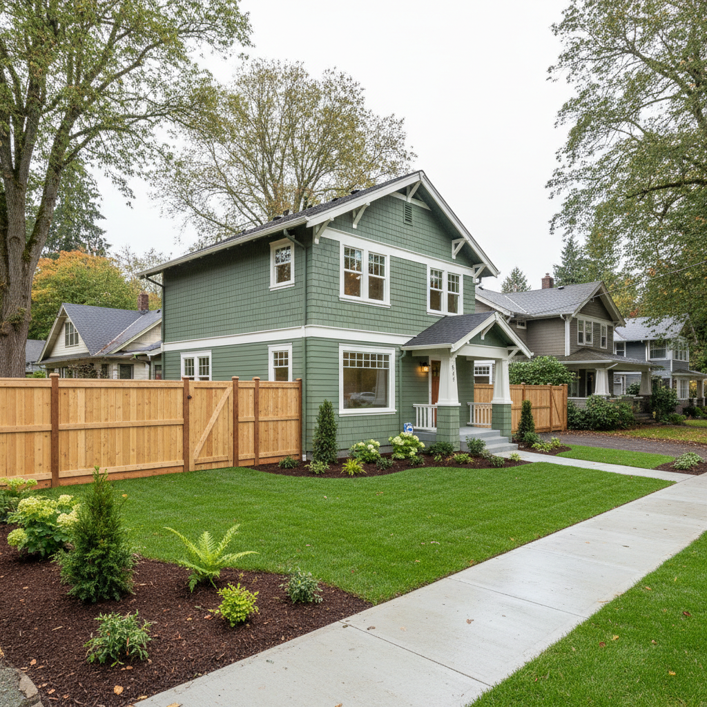 Completed flood damage restoration work at a residential property in Portland, OR