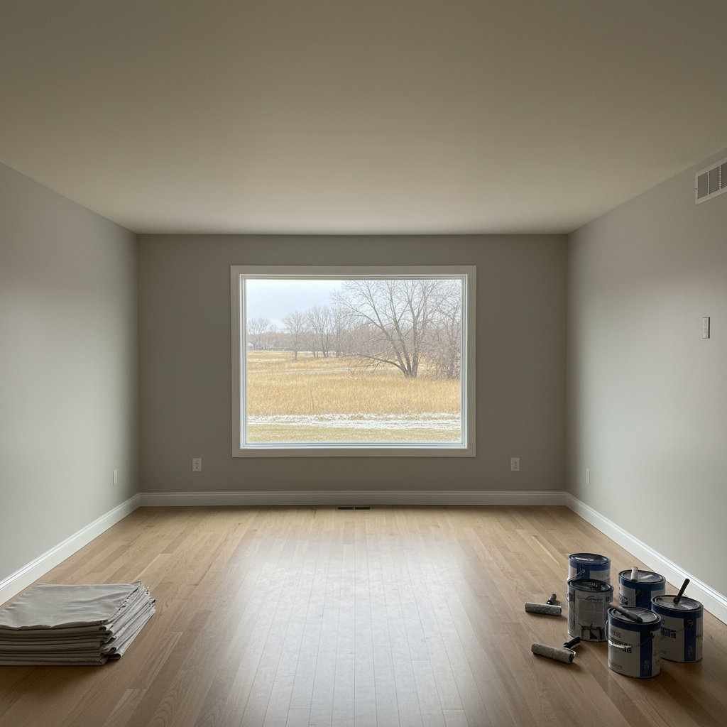 Completed interior painting work at a residential property in Fargo, ND