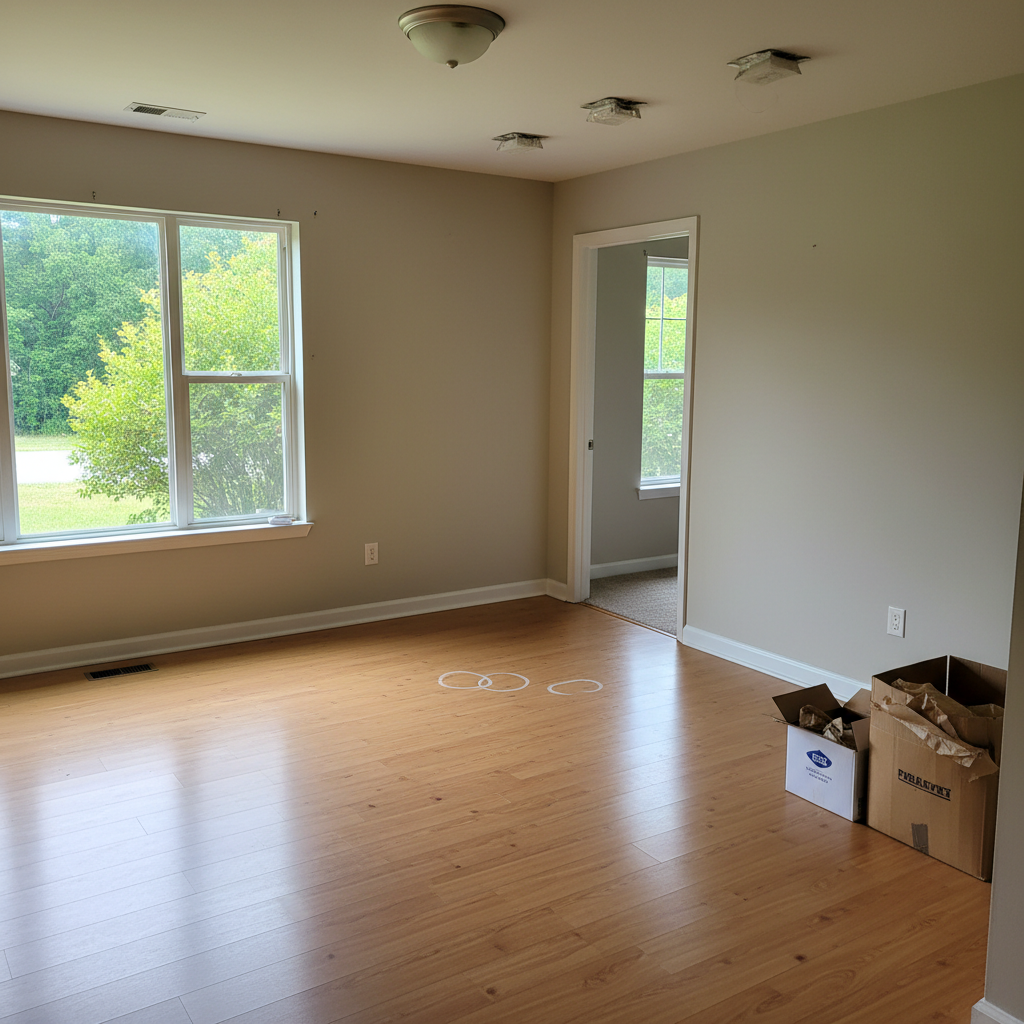 Completed content pack-out and restoration work at a residential property in Eastover, NC