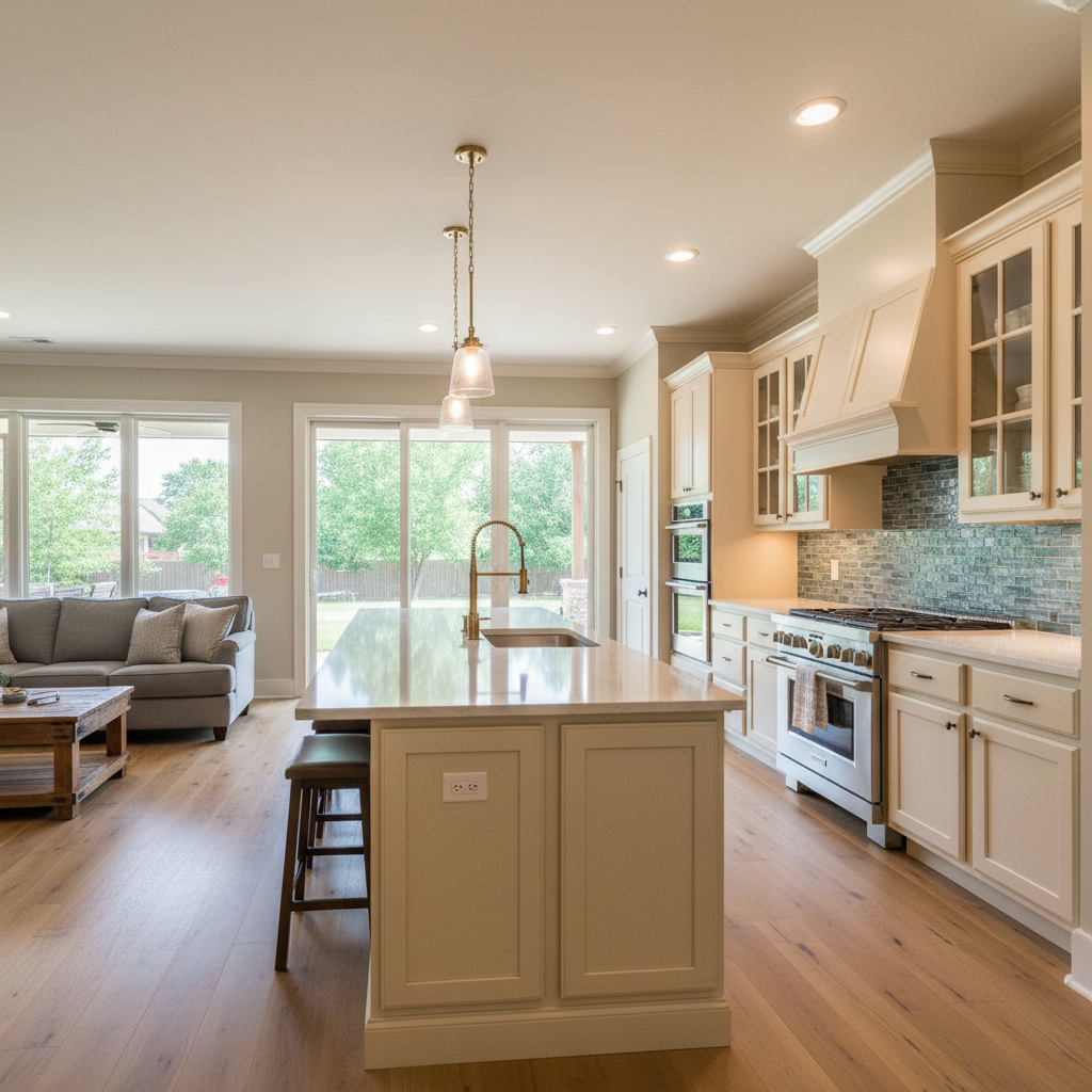 Completed open kitchen conversion work at a residential property in Broken Arrow, OK