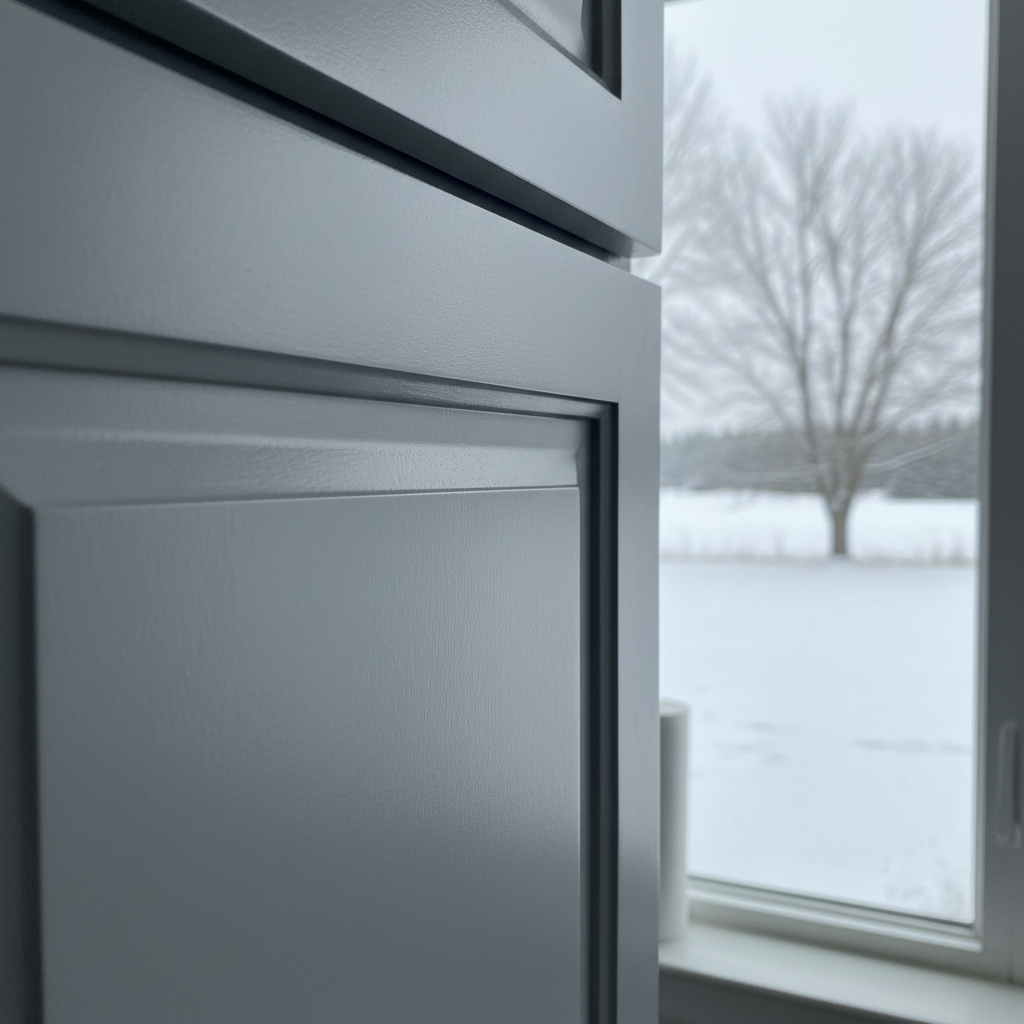 Completed cabinet painting work at a residential property in Fargo, ND