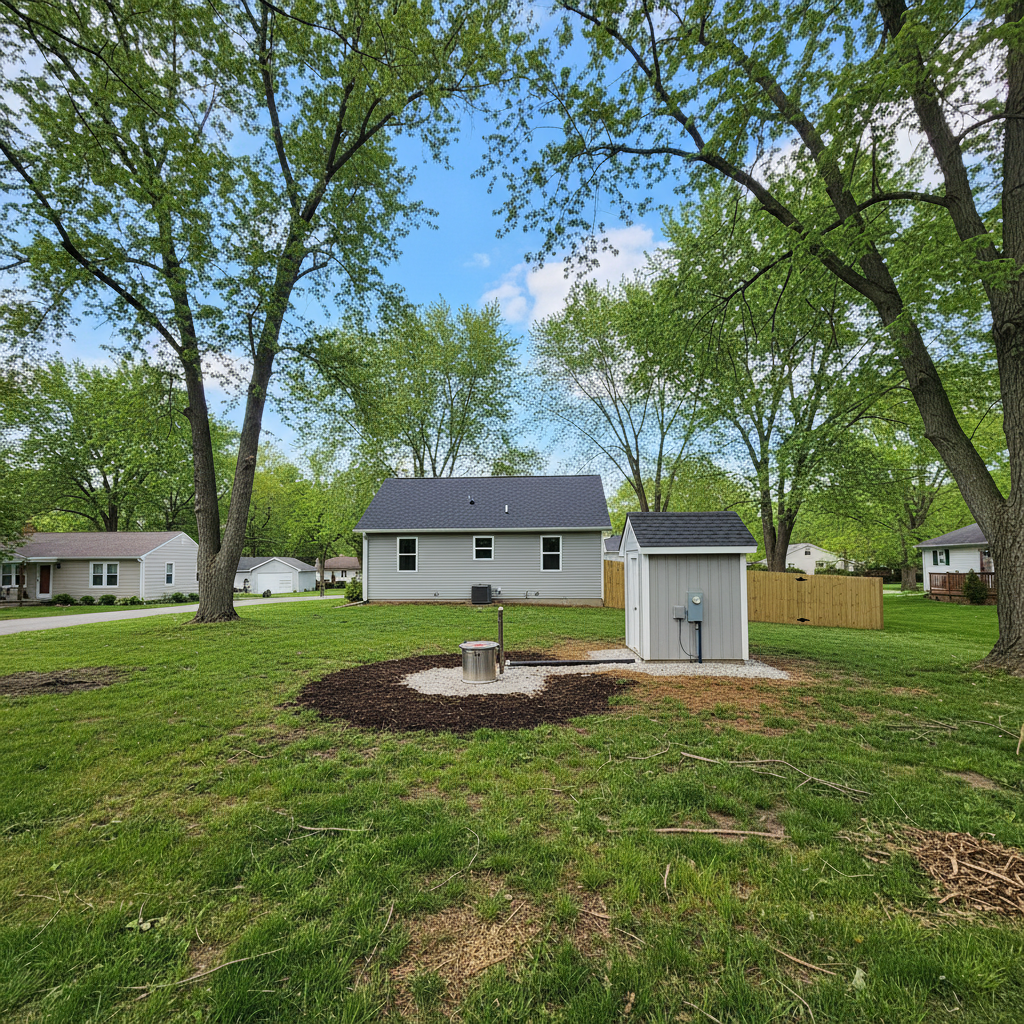 Completed well drilling work at a residential property in Akron, OH