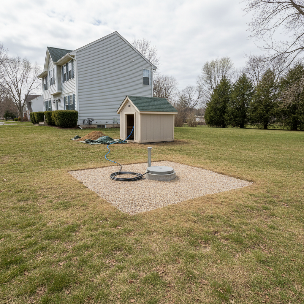 Completed well installation work at a residential property in Akron, OH