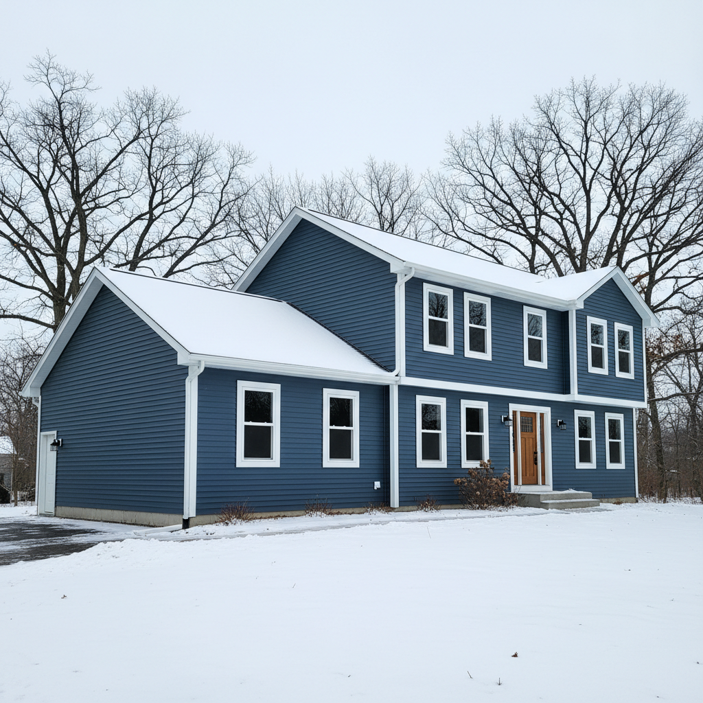 Completed siding replacement work at a residential property in Fargo, ND