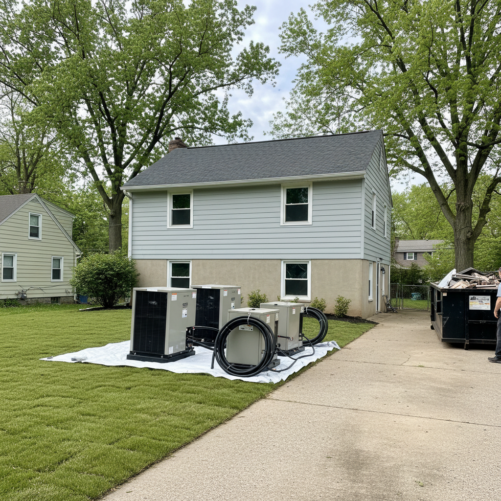 Completed water damage remediation work at a residential property in Pittsburgh, PA