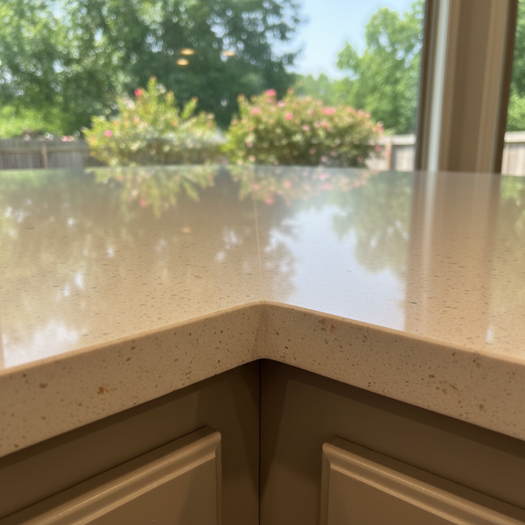 Completed countertop installation work at a residential property in Broken Arrow, OK