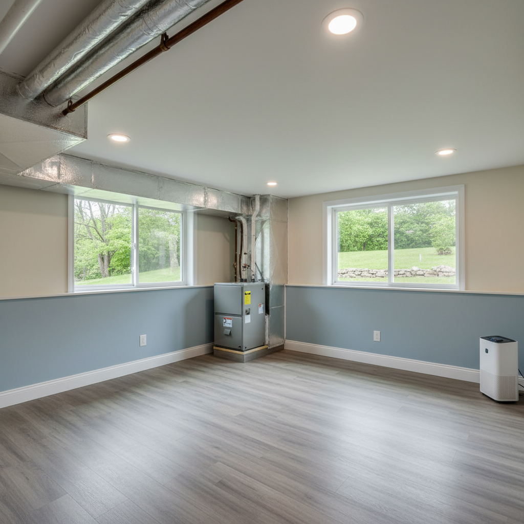 Completed water damage remediation work at a residential property in Pittsburgh, PA