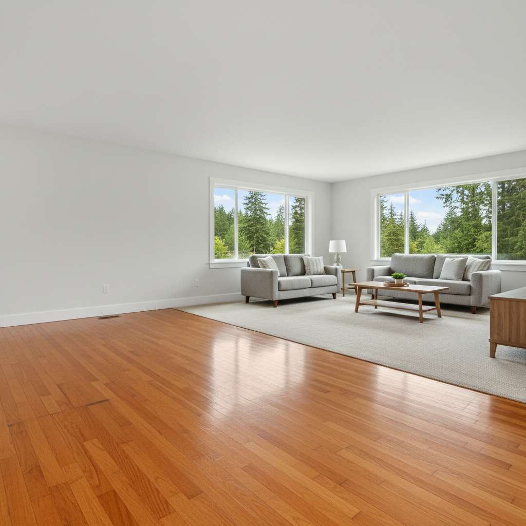 Completed water damage restoration work at a residential property in Portland, OR