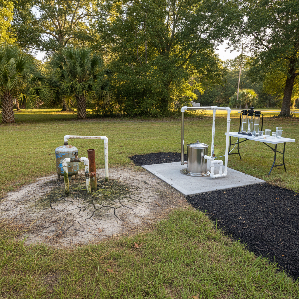 Completed water testing work at a residential property in Summerville, SC