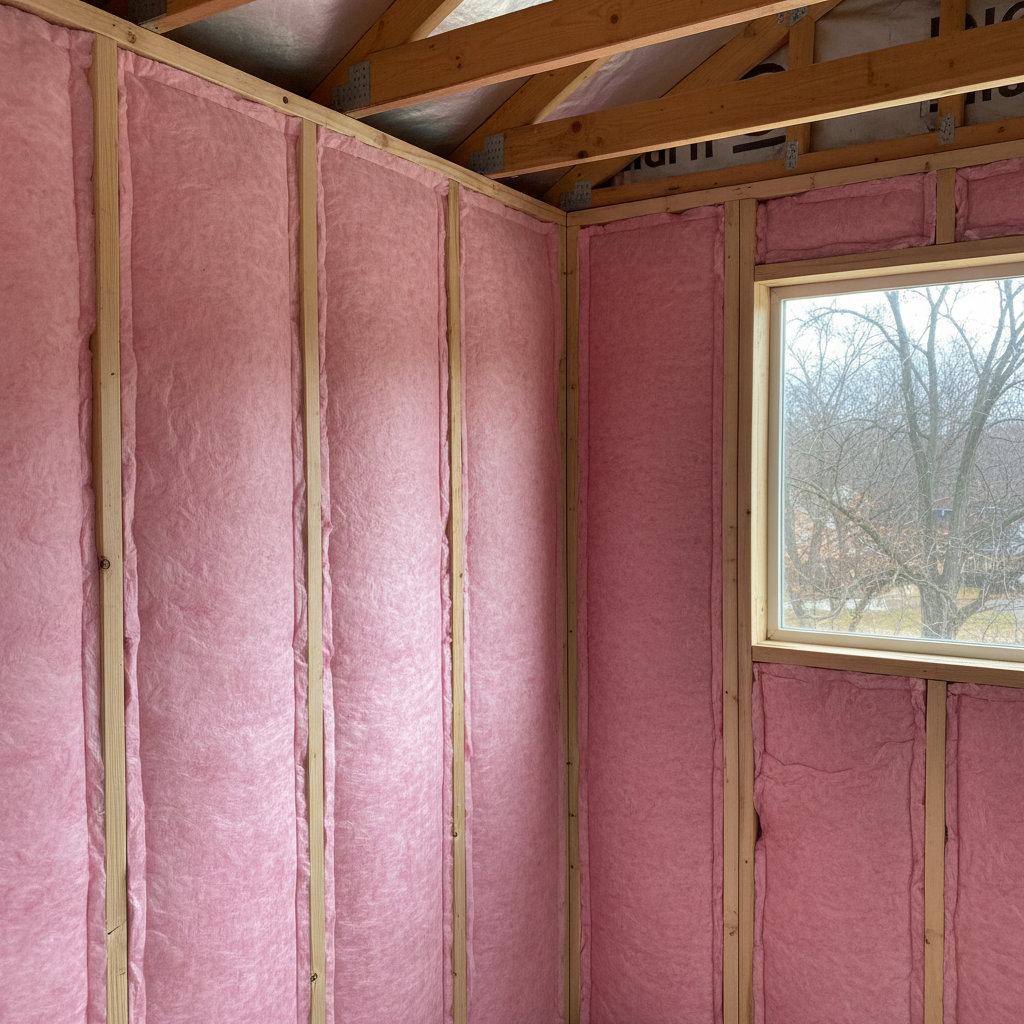 Completed batt insulation installation work at a residential property in Philadelphia, PA